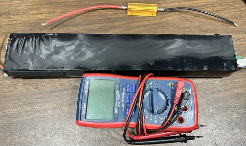 Multimeter used to check Internal Resistance