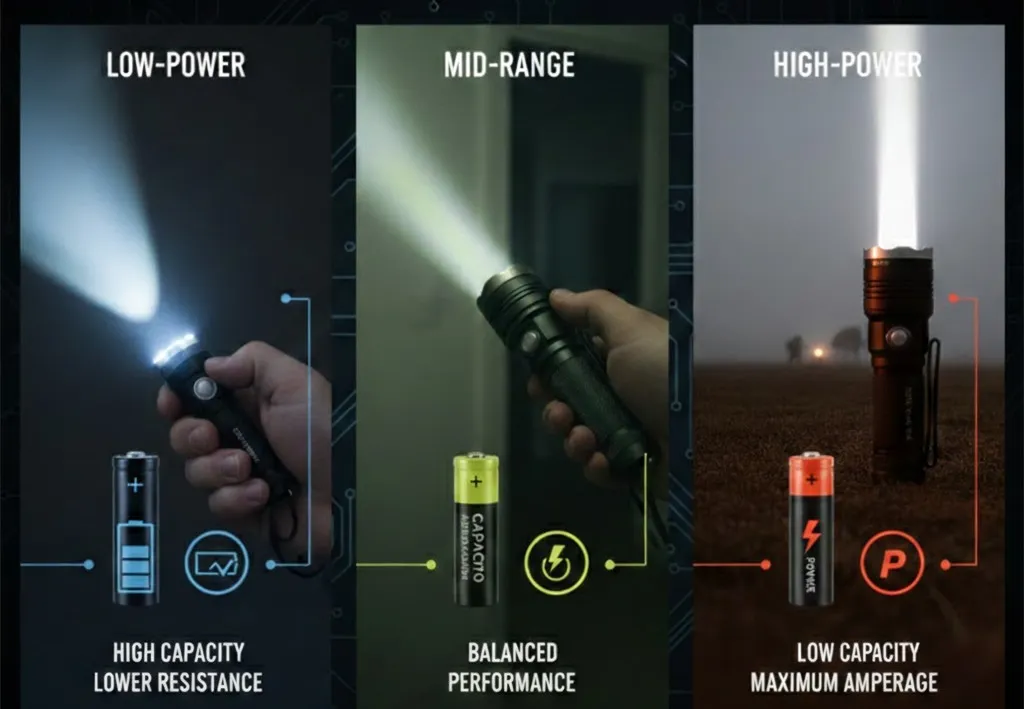 Battery for High-Powered Flash Lights