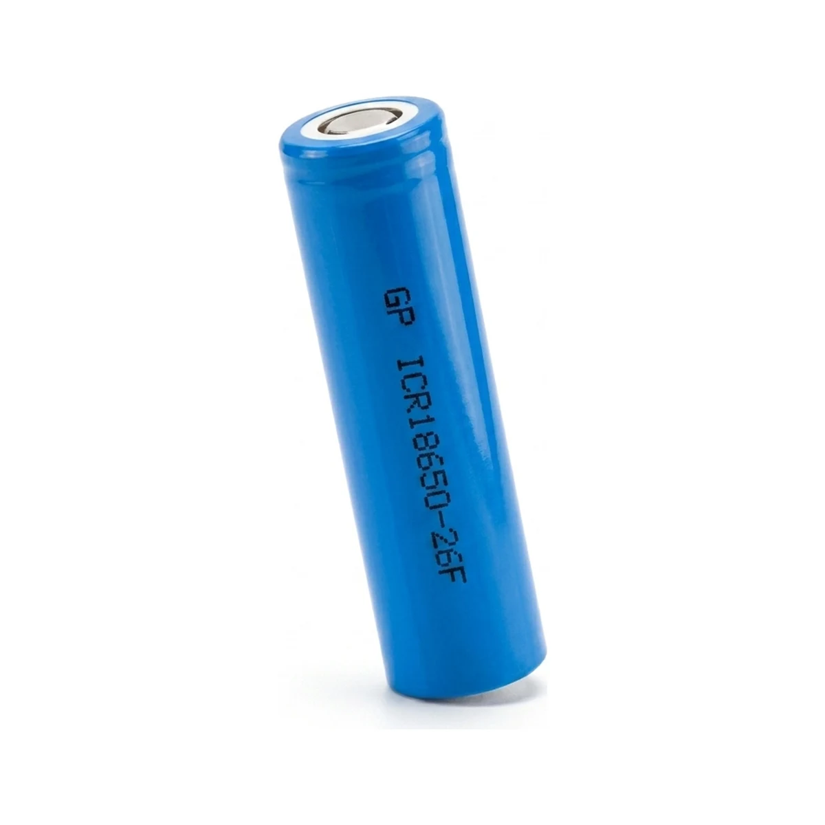 Illustrative render of the GP Batteries ICR18650-26F cell